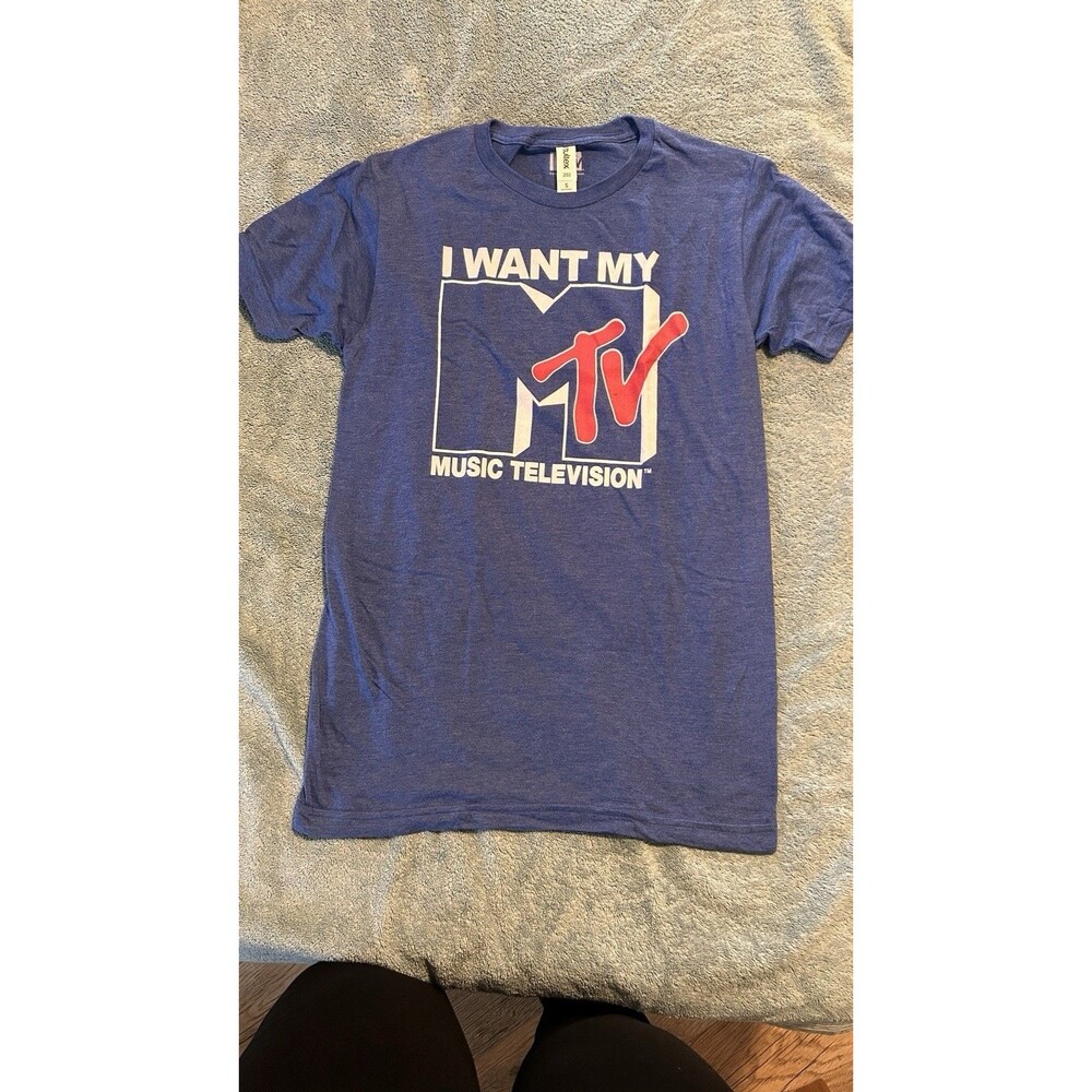 MTV Classic I Want My MTV Blue Tee Size Small #35